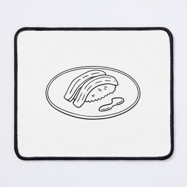 Item preview, A ceramic plate holding unagi beside spilled soy sauce designed and sold by rasagamastore.