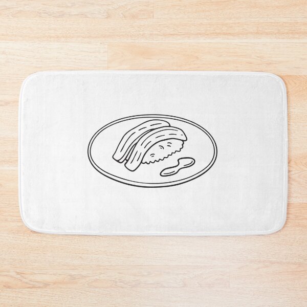 Item preview, A ceramic plate holding unagi beside spilled soy sauce designed and sold by rasagamastore.