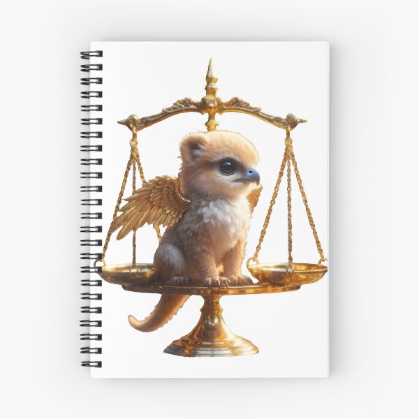 Item preview, Libra Cute Winged Baby Animal Gold Scales Fantasy Art designed and sold by Zodiac Celestial Art.
