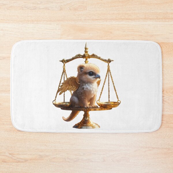 Item preview, Libra Cute Winged Baby Animal Gold Scales Fantasy Art designed and sold by Zodiac Celestial Art.