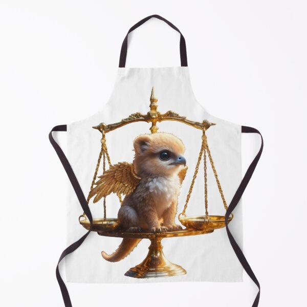 Item preview, Libra Cute Winged Baby Animal Gold Scales Fantasy Art designed and sold by Zodiac Celestial Art.