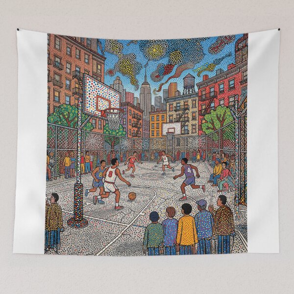 Item preview, NYC Basketball Court Abstract Art designed and sold by Home Decor Art.