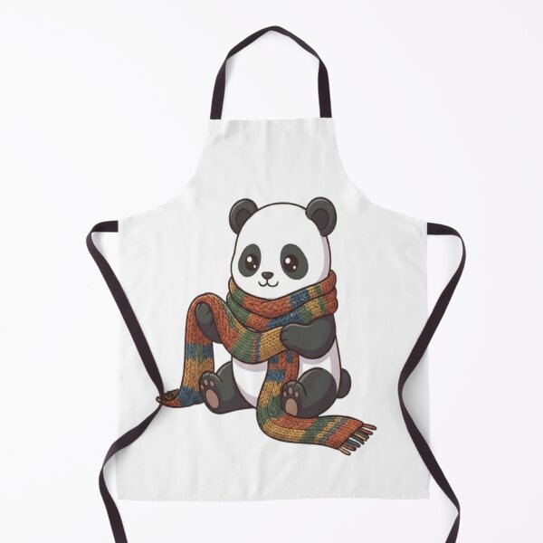 Item preview, Cute Panda Wearing Knitted Scarf designed and sold by Ella_Sketch.