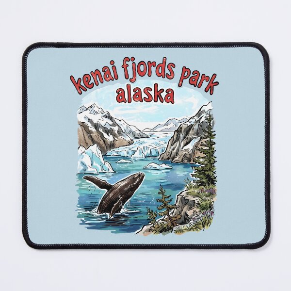 Item preview, Kenai Fjords National Park Alaska Cute Whale Landscape designed and sold by HowToCanadian.