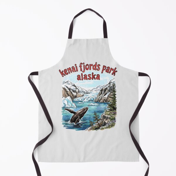Item preview, Kenai Fjords National Park Alaska Cute Whale Landscape  designed and sold by HowToCanadian.