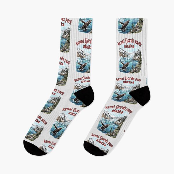 Item preview, Kenai Fjords National Park Alaska Cute Whale Landscape  designed and sold by HowToCanadian.