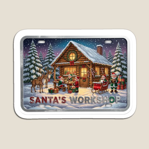 Item preview, Santa's Workshop Christmas Souvenir Artwork designed and sold by The Souvenir Dept..