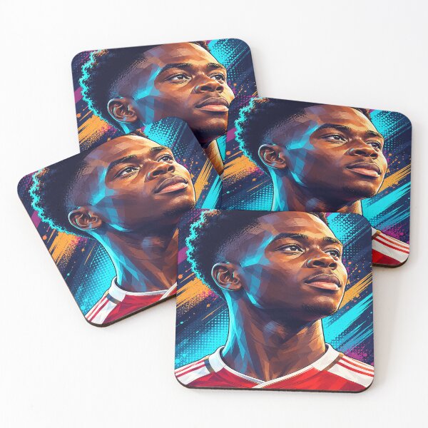 Item preview, Bukayo Saka Pop Art Portrait designed and sold by DonetTrent.