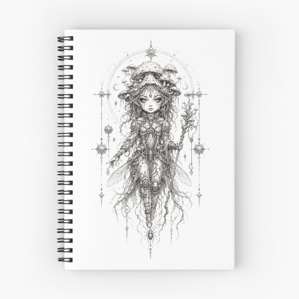 Item preview, Bioforge Druid – Biopunk Mushroom Crown Oracle designed and sold by Shadow Sprite Art.