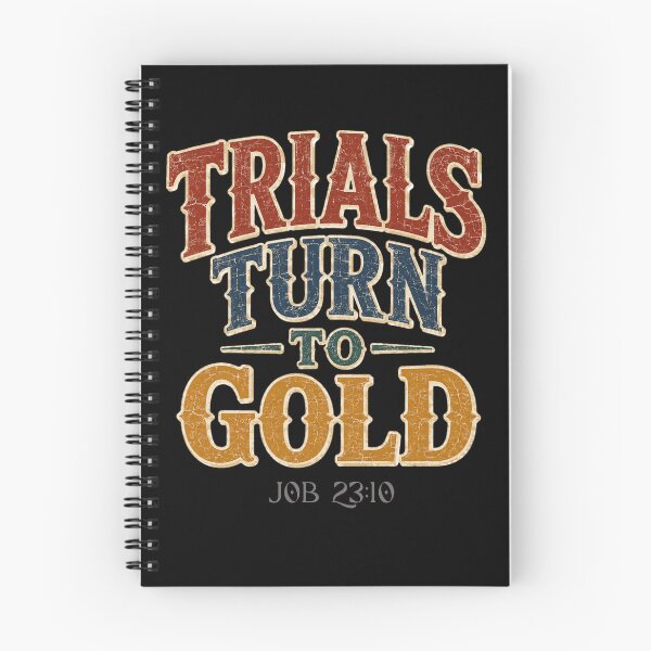 Item preview, Trials Turn To Gold | Job 23:10 Vintage Christian Faith Quote designed and sold by Jen.Lou.