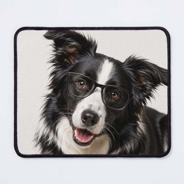 Item preview, Cool Border Collie with Glasses Portrait Art designed and sold by BagFactoryUK.