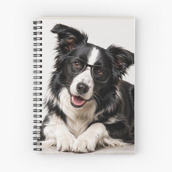 Item preview, Cool Border Collie with Glasses Portrait Art designed and sold by BagFactoryUK.