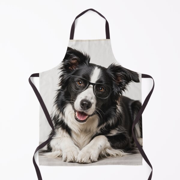 Item preview, Cool Border Collie with Glasses Portrait Art designed and sold by BagFactoryUK.