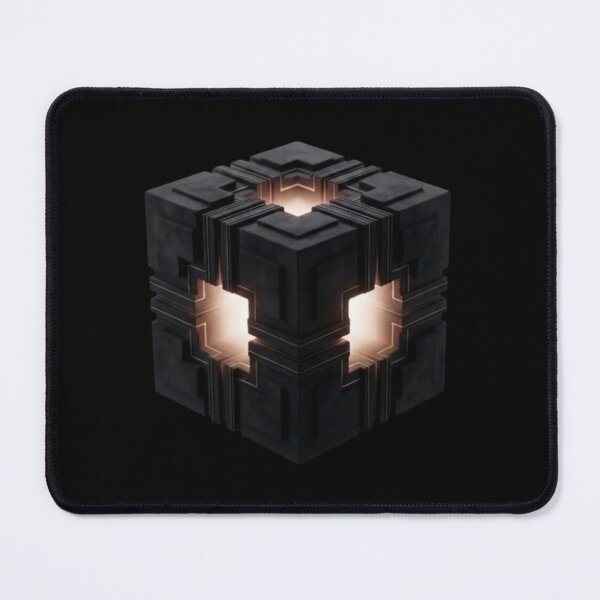 Item preview, Futuristic Cyberfunk Glowing Sci-Fi Cube Art designed and sold by zenithdecalco.