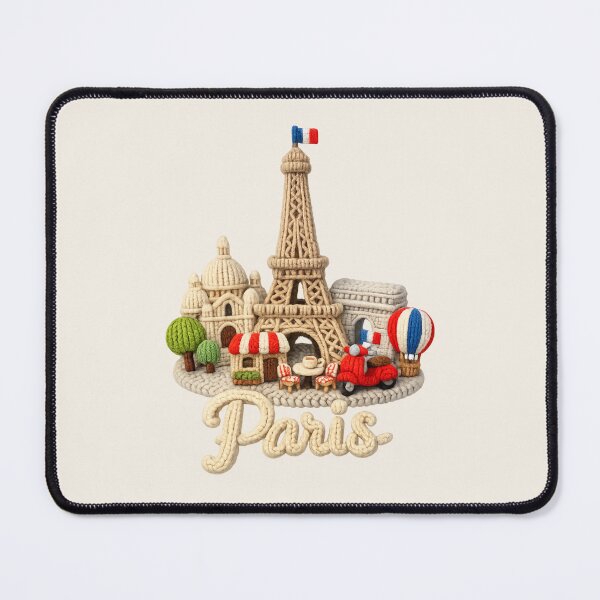 Item preview, Cute Knitted Paris Landmark | Handmade Yarn City Travel Souvenir designed and sold by Moons Studio.