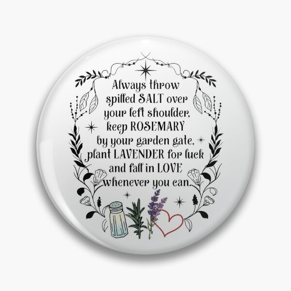 Item preview, Vintage Practical Magic Spilled Salt, Rosemary, Lavender and Love Quote  designed and sold by Harmontal.