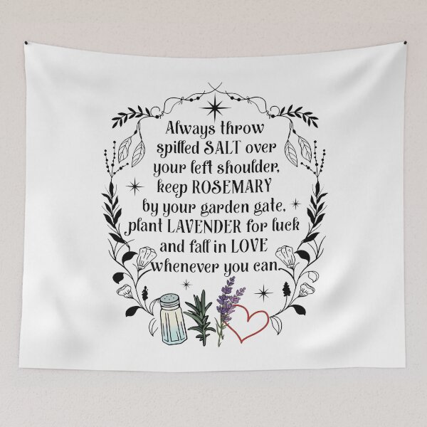 Item preview, Vintage Practical Magic Spilled Salt, Rosemary, Lavender and Love Quote  designed and sold by Harmontal.