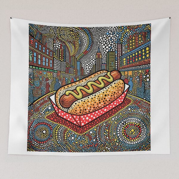 Artikelvorschau, Hot Dog With Mustard Abstract Art entworfen und verkauft von Home Decor Art.