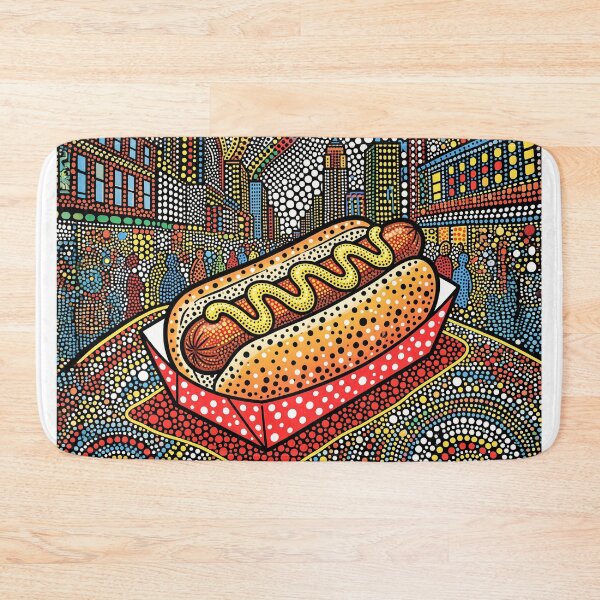 Item preview, Hot Dog With Mustard Abstract Art designed and sold by Home Decor Art.