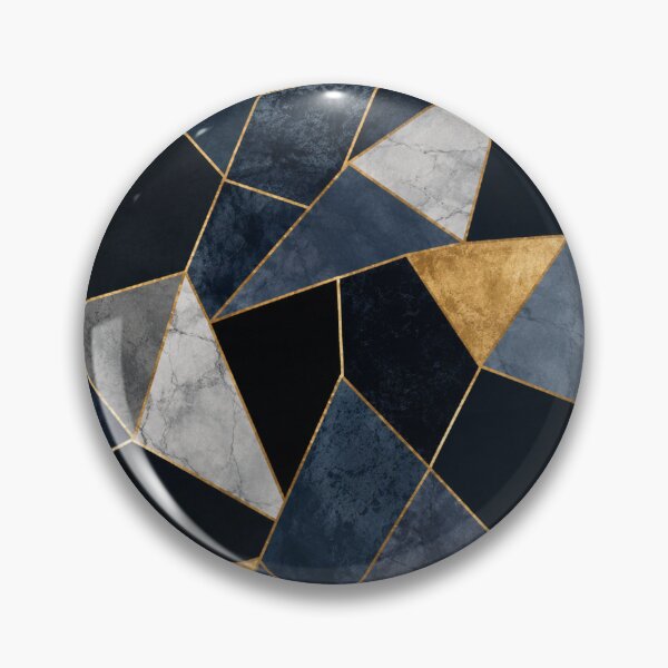 Item preview, Navy Blue Gold Marble Geometric Art designed and sold by 0606PM.