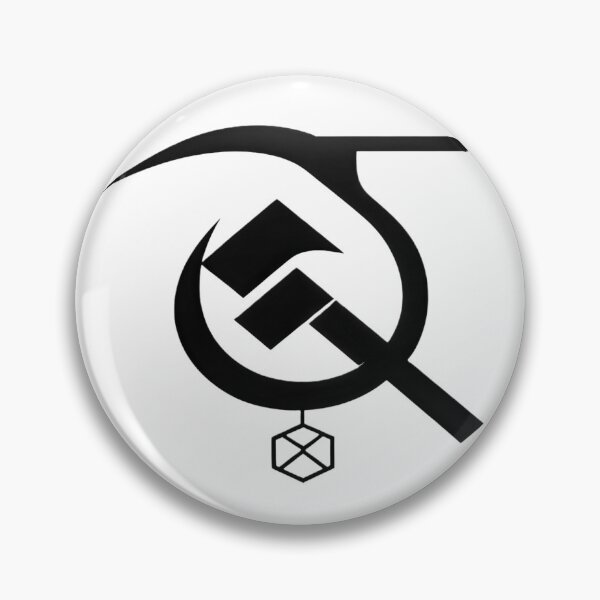Item preview, Minimalist Hammer and Sickle Emblem with Abstract Circular Monogram Vector designed and sold by Artisan Finds Online.