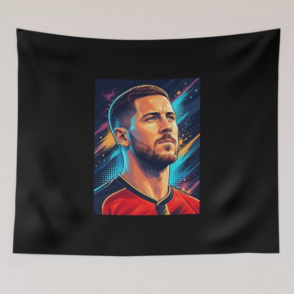 Aperçu de l'œuvre Portrait pop art d'Eden Hazard créée et vendue par DonetTrent.