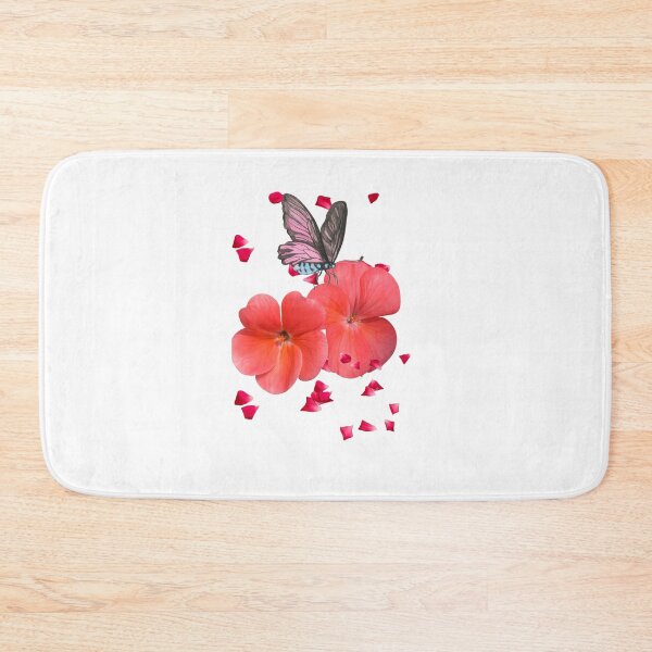 Item preview, Coral Flower Art with Butterfly – Elegant Minimal Nature Illustration designed and sold by EdgeSphere.
