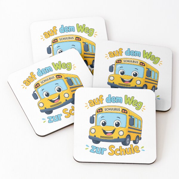 Item preview, Cute Cartoon School Bus with German Text designed and sold by RGShirtWorks.