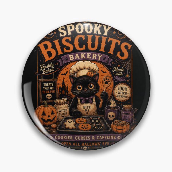 Item preview, Spooky Biscuits Bakery T-Shirt – Funny Black Cat Halloween Shirt, Cute Pumpkin Baking Tee, Witchy Cat Graphic Shirt designed and sold by Artimax-Studio.