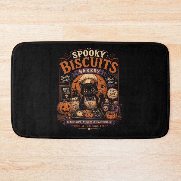 Item preview, Spooky Biscuits Bakery T-Shirt – Funny Black Cat Halloween Shirt, Cute Pumpkin Baking Tee, Witchy Cat Graphic Shirt designed and sold by Artimax-Studio.