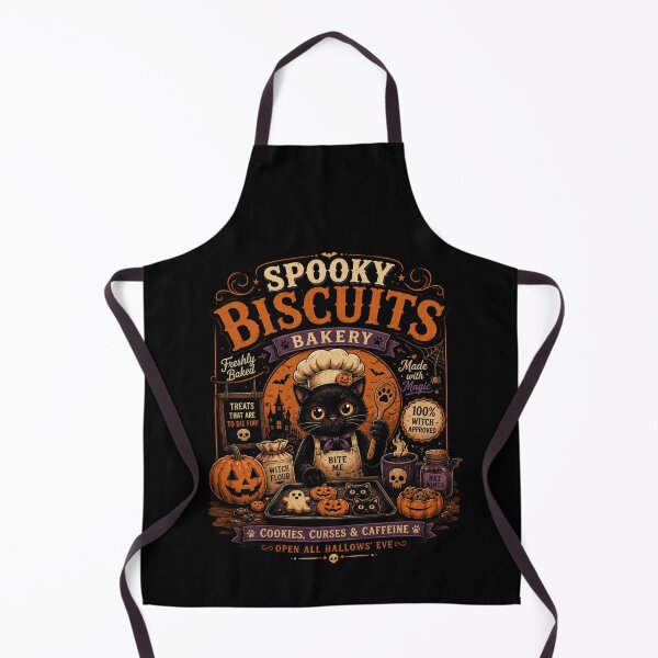 Item preview, Spooky Biscuits Bakery T-Shirt – Funny Black Cat Halloween Shirt, Cute Pumpkin Baking Tee, Witchy Cat Graphic Shirt designed and sold by Artimax-Studio.