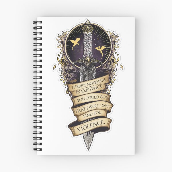Item preview, Fourth wing - Violet Sorengail a dagger with two Dragons - Illustration Fan Art designed and sold by RoniArtbg.