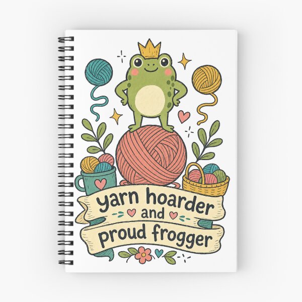 Item preview, Yarn Hoarder and Proud Frogger designed and sold by VisualArtsOasis.