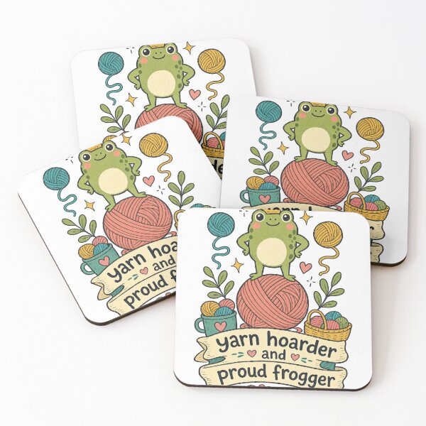 Item preview, Yarn Hoarder and Proud Frogger designed and sold by VisualArtsOasis.