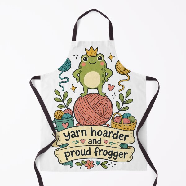 Item preview, Yarn Hoarder and Proud Frogger designed and sold by VisualArtsOasis.