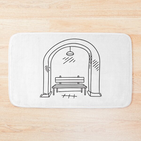 Item preview, Bench Beside Underpass Pillar designed and sold by rasagamastore.