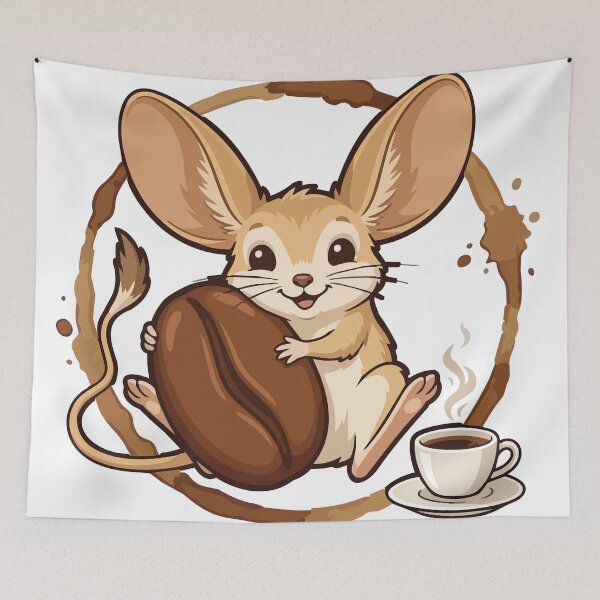 Item preview, Espresso Bean Hoarder Jerboa Coffee Ring designed and sold by Arc2020.