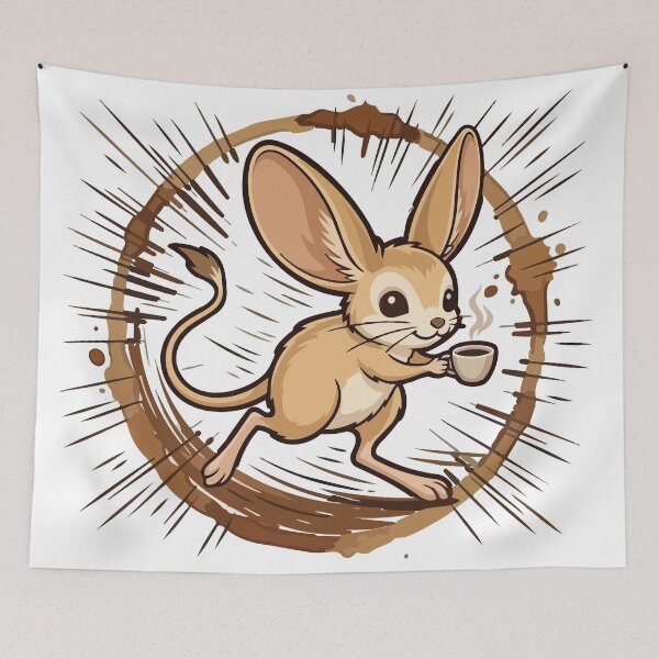 Item preview, Lightning Speed Espresso Jerboa Coffee Stain designed and sold by Arc2020.