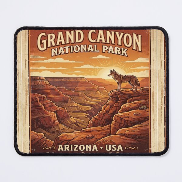 Item preview, Grand Canyon National Park Vintage Travel Poster | Arizona Desert Canyon Wall Art designed and sold by MonaRose_Art.