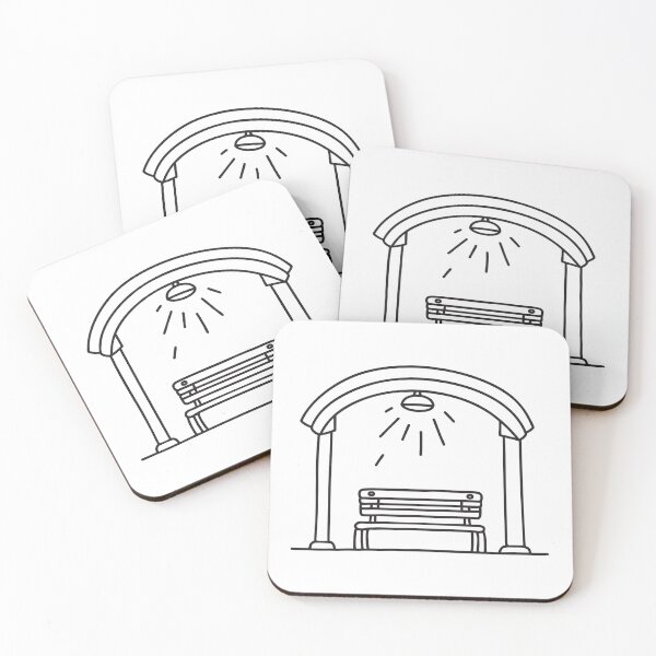 Item preview, A bench located near a structural post in the underpass designed and sold by rasagamastore.