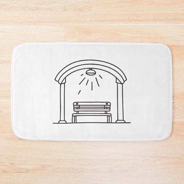 Item preview, A bench located near a structural post in the underpass designed and sold by rasagamastore.