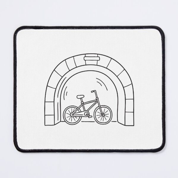 Item preview, A bicycle leaned against the underpass wall designed and sold by rasagamastore.