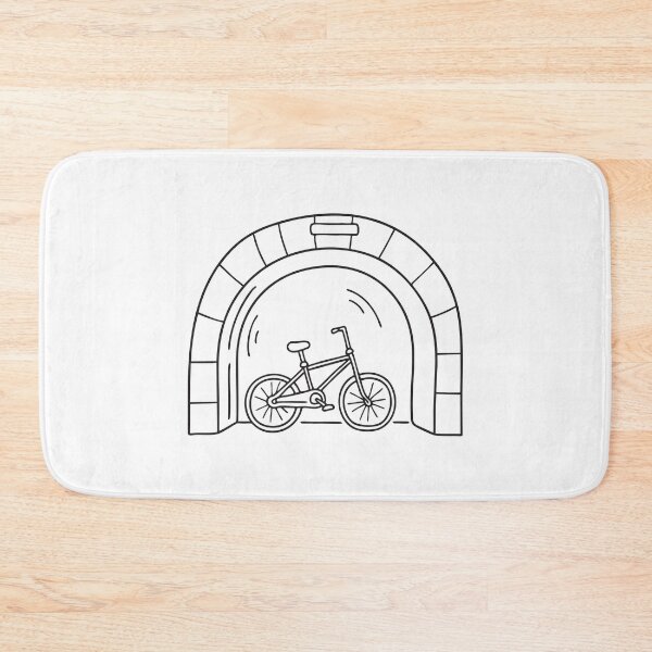 Item preview, A bicycle leaned against the underpass wall designed and sold by rasagamastore.