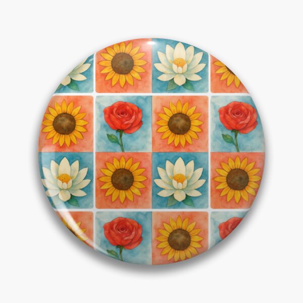 Item preview, Rose, sunflower & lotus - seamless pattern designed and sold by GUNAPRIYAA.
