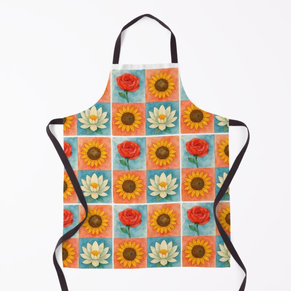 Item preview, Rose, sunflower & lotus - seamless pattern designed and sold by GUNAPRIYAA.