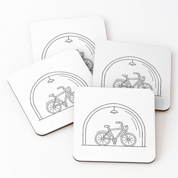 Item preview, A parked bike beside the inner wall of the underpass designed and sold by rasagamastore.