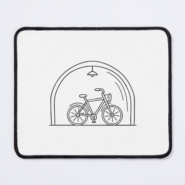 Item preview, A parked bike beside the inner wall of the underpass designed and sold by rasagamastore.