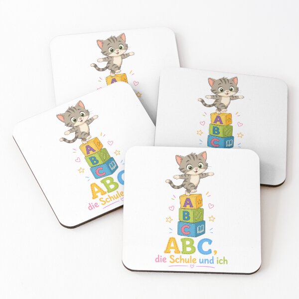 Item preview, Cute Cartoon Kitten Balancing on ABC Blocks designed and sold by RGShirtWorks.