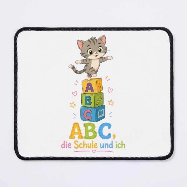 Item preview, Cute Cartoon Kitten Balancing on ABC Blocks designed and sold by RGShirtWorks.