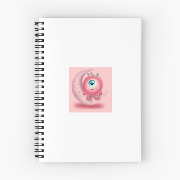 Item preview, Cute One Eyed Monster on the Moon Painting designed and sold by DreamyBrushArt.